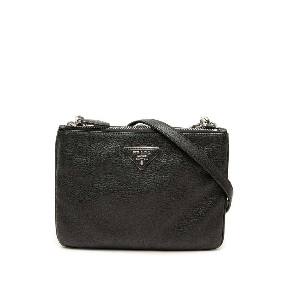 Prada Double Zip Crossbody Bag Vitello #327179P11B
